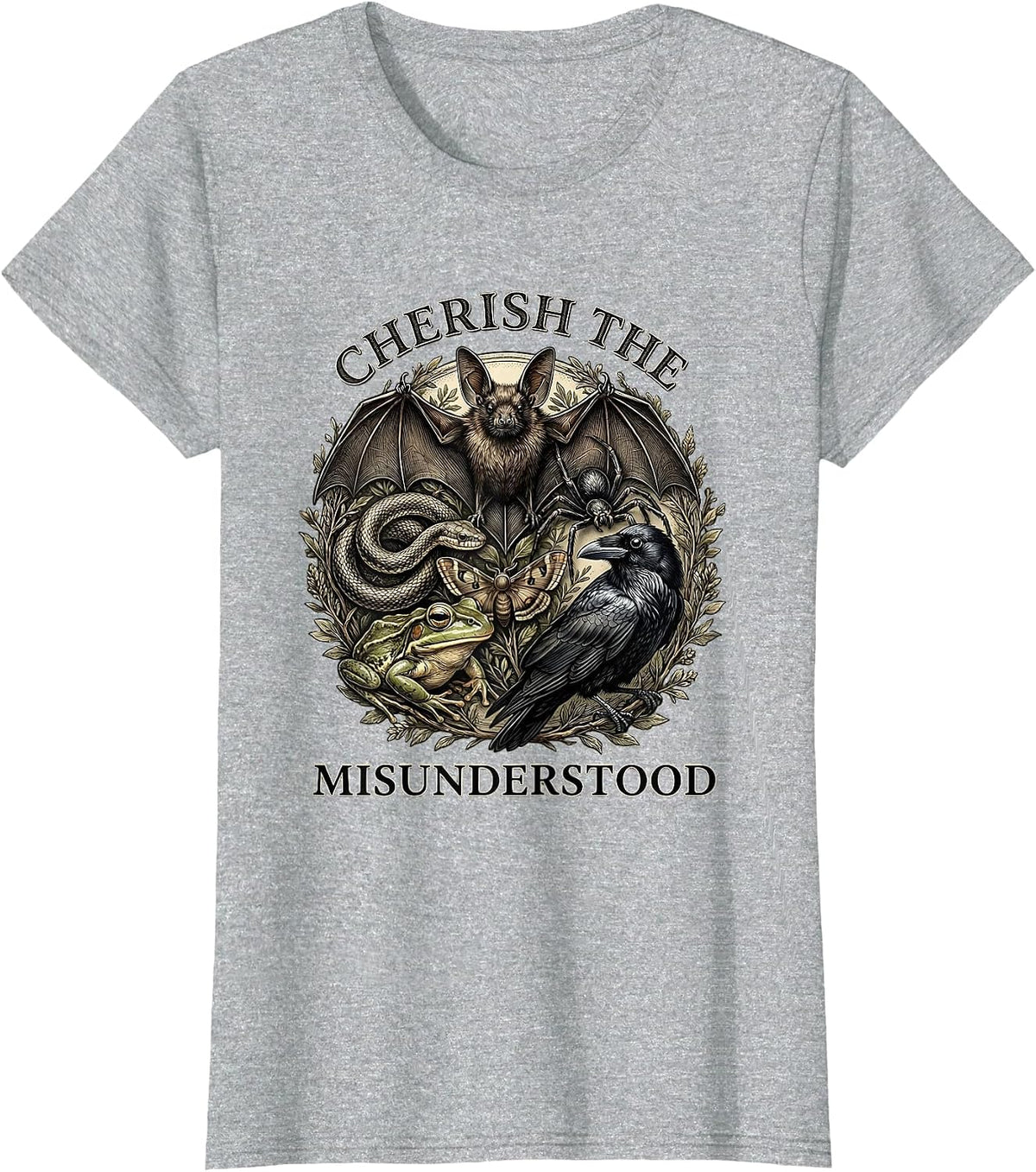 Cherish The Misunderstood Nature Lover Wildlife Appreciation T-Shirt - Heather Grey