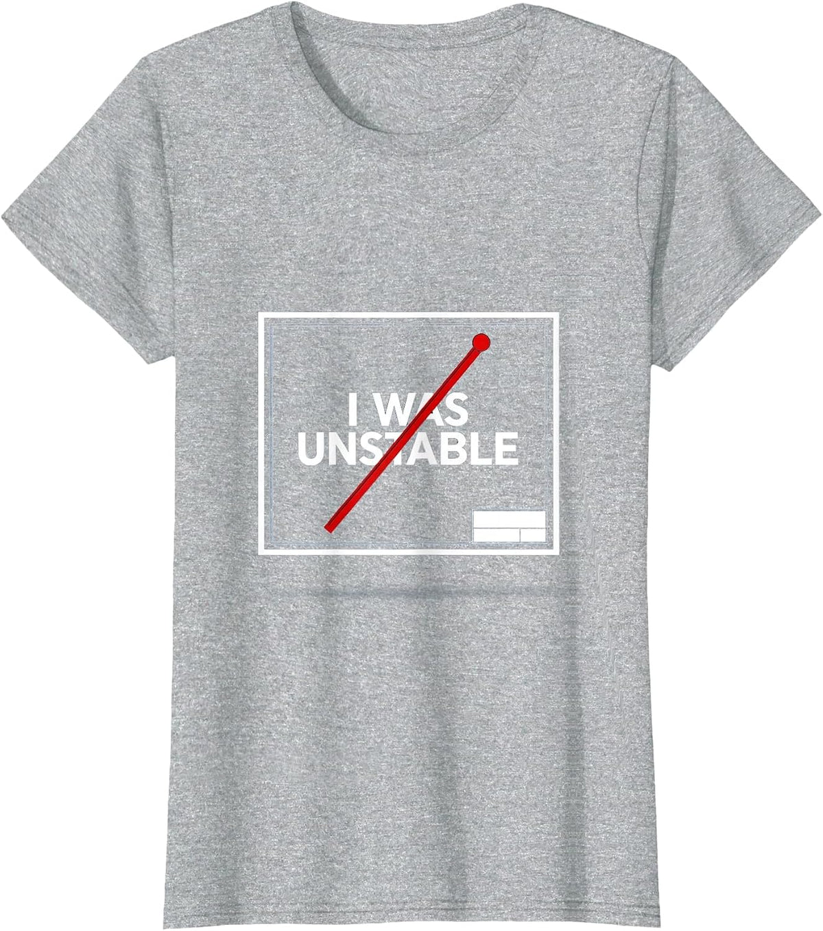 I Was Unstable Sarcastic Physics Joke Science Enthusiast T-Shirt - Heather Grey