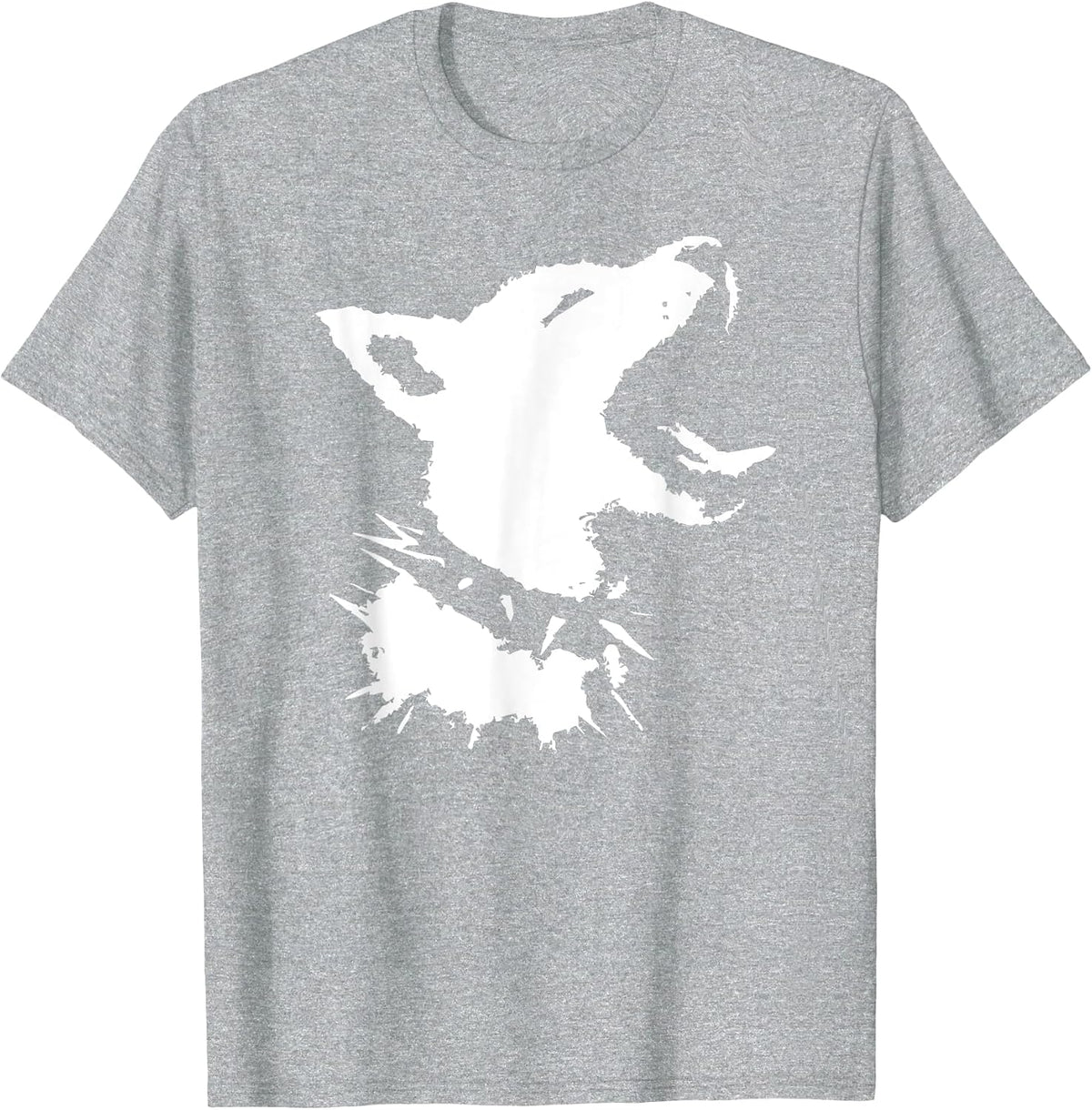 Dog Skull Punk Y2k Cute Creepy Puppy Goth Black Alt Gothic T-Shirt - Heather Grey