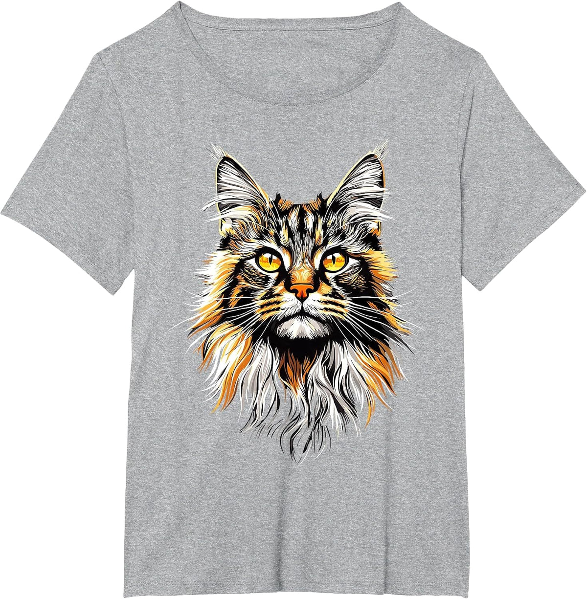 Maine Coon Cat Lovers Cute Funny Maine Coon Cats Lover T-Shirt - Heather Grey