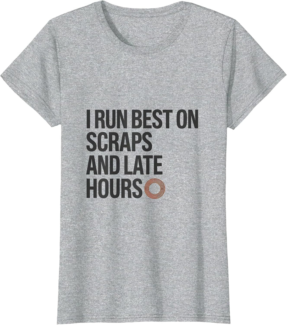 I Run Best On Scraps And Late Hours Funny Raccoon Opossum T-Shirt - Heather Grey