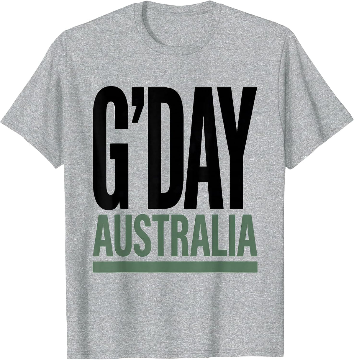 Men's G'DAY, AUSTRALIA Funny Australia Wildlife Novelty Souvenir T-Shirt - Heather Grey