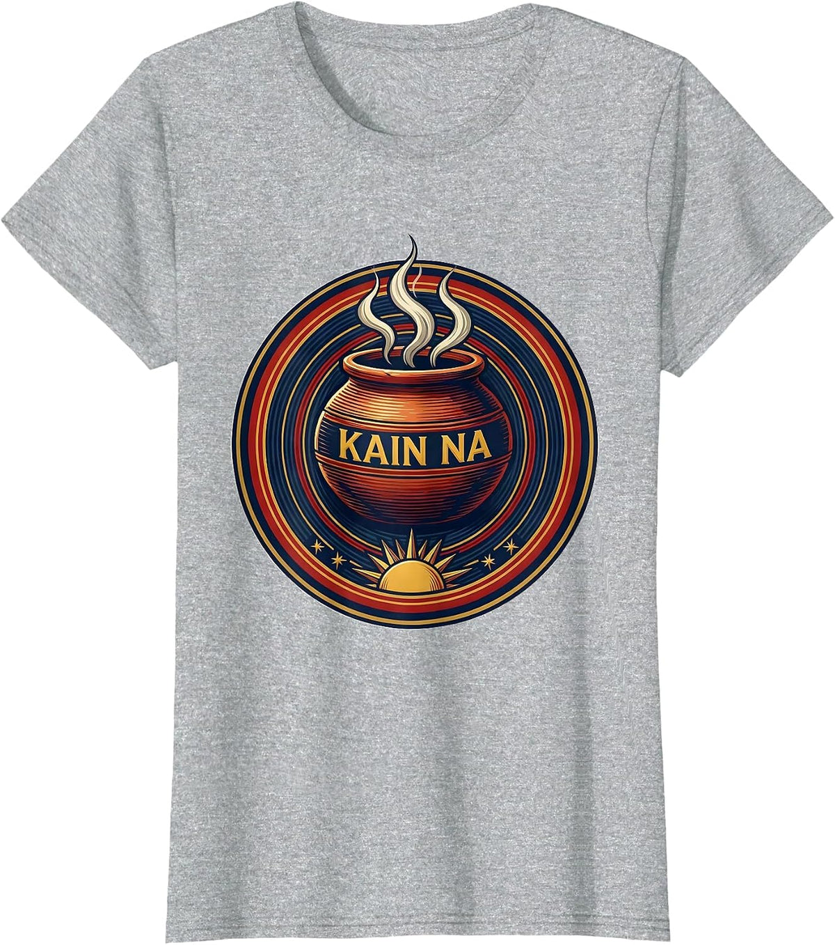 Kain Na Filipino Heritage Pride Pinoy Humor T-Shirt - Heather Grey