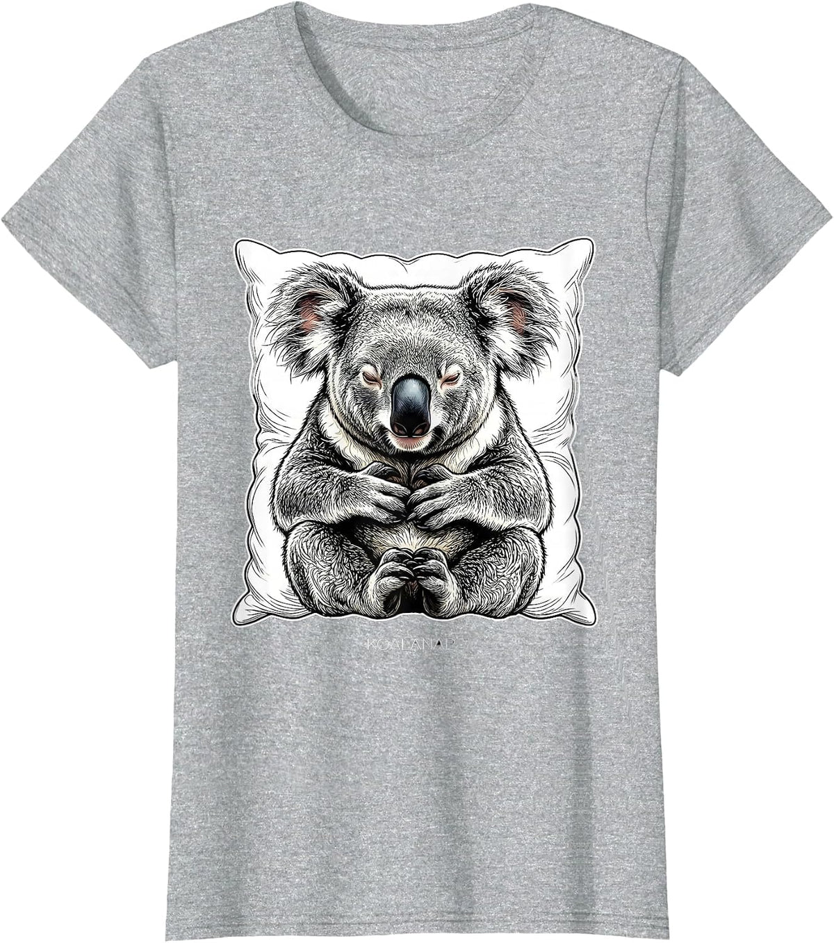 Koalanap Official Sleepshirt Cute Sleeping Koala Animal T-Shirt - Heather Grey