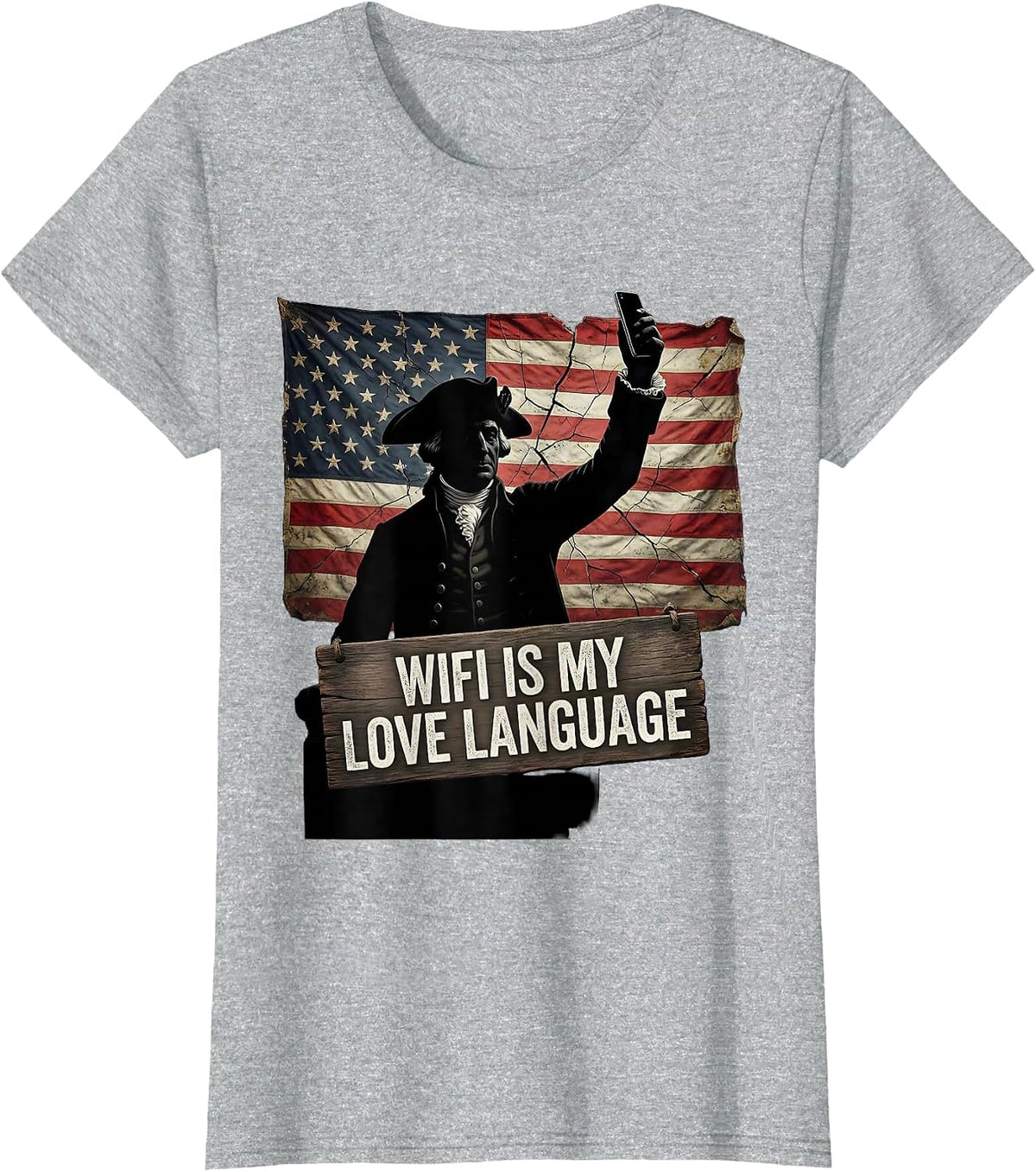 Women's WiFi Is My Love Language Funny Tech Design T-Shirt - Heather Grey