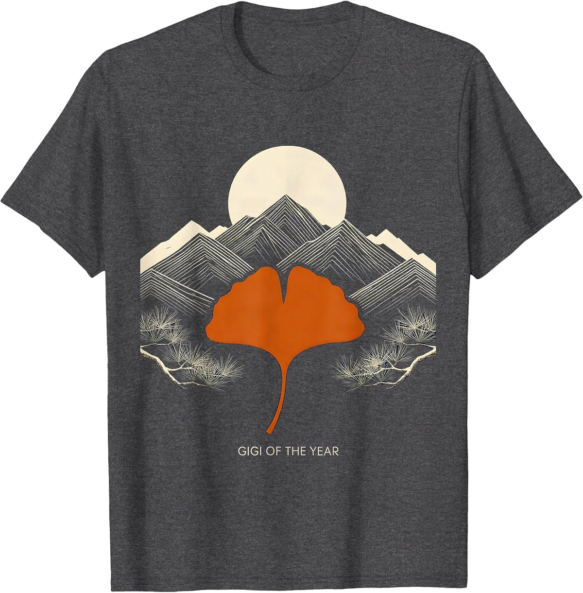 Gigi of the Year Grandma Appreciation Design T-Shirt - Dark Heather Grey
