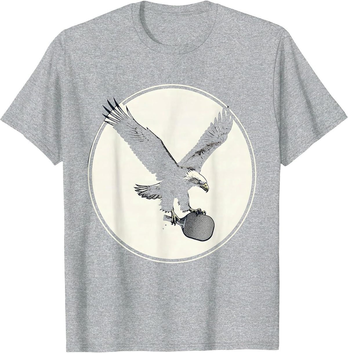 Men's Eagle Diving with Pickleball Graphic Tee T-Shirt - Heather Grey