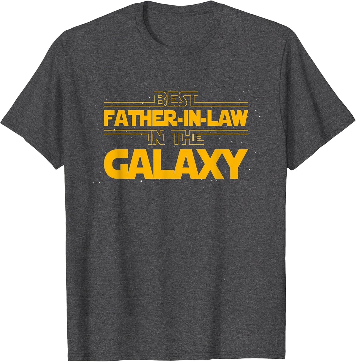 Best Father-in-Law in the Galaxy Wedding Marriage Bride Dad T-Shirt - Dark Heather Grey