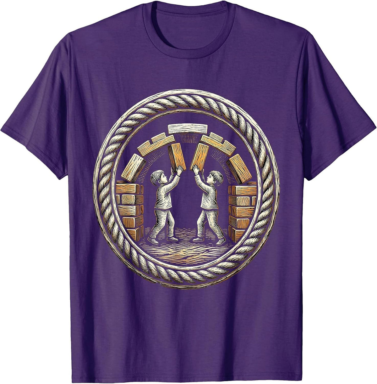 Make Sense Common Again Bridge Builder Tee T-Shirt - Purple