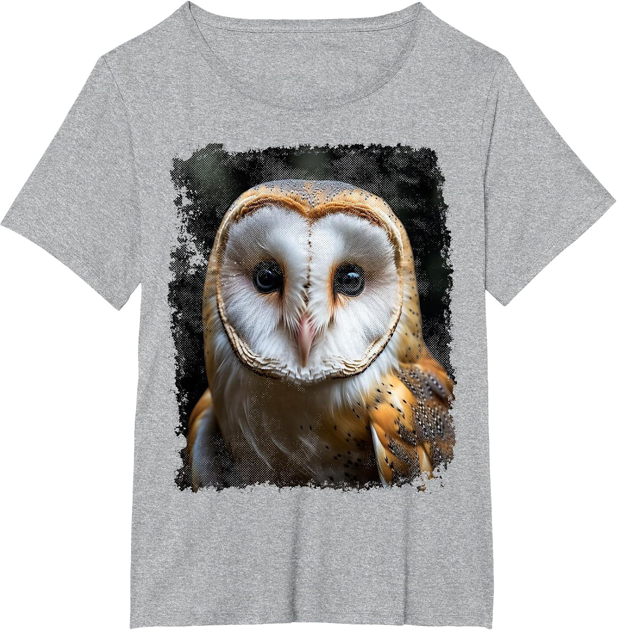 Vintage Barn Owl Animal Graphic T-Shirt - Heather Grey