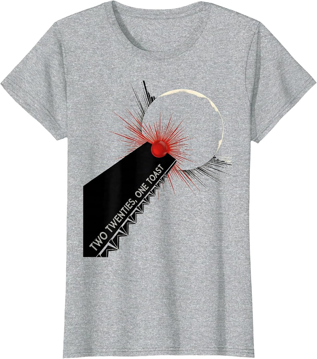 Women's Two Twenties, One Toast Roaring 1920s Art Deco Party T-Shirt - Heather Grey