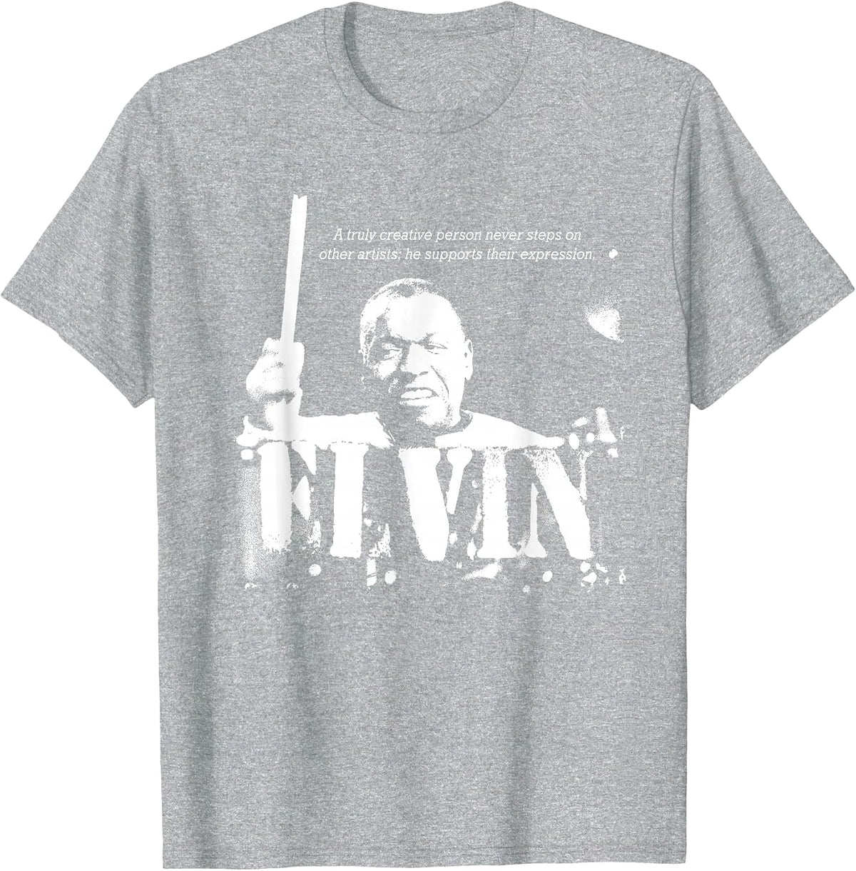 Elvin Jazz Wisdom Drummer Musician (1 Colour) T-Shirt - Heather Grey