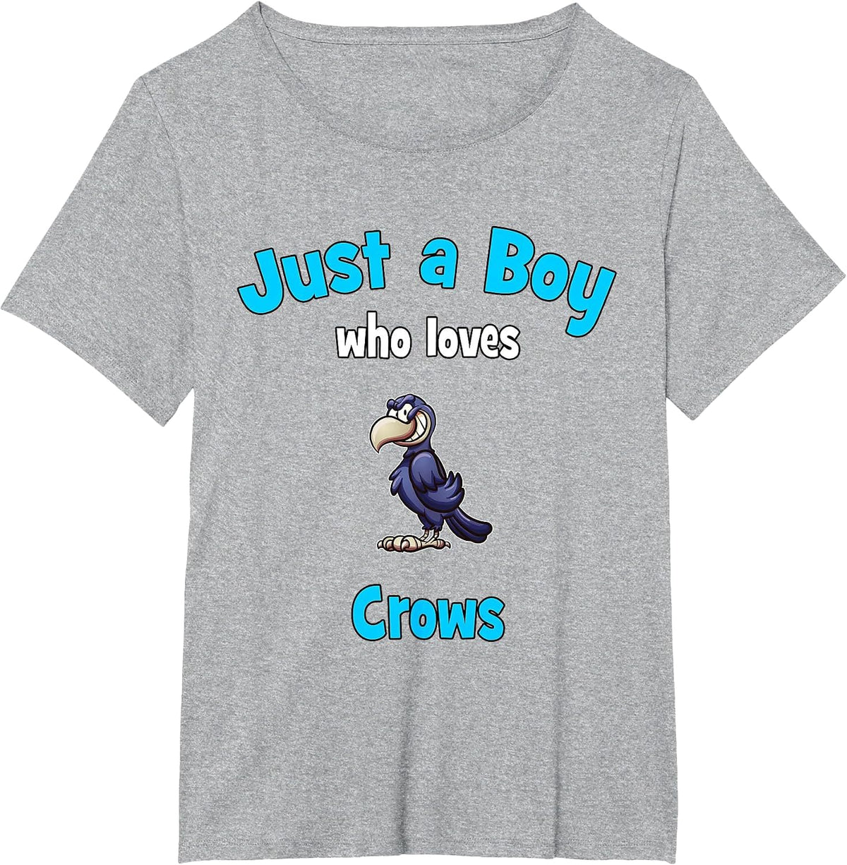 Crow Shirt for Boys | Children's Crow T-Shirt - Heather Grey