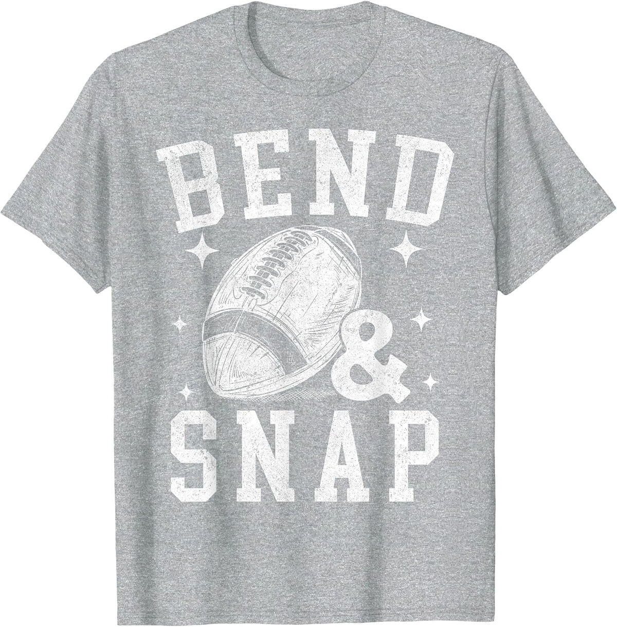 Vintage Game Day Funny Football Touchdown Bend and Snap Boys T-Shirt - Heather Grey