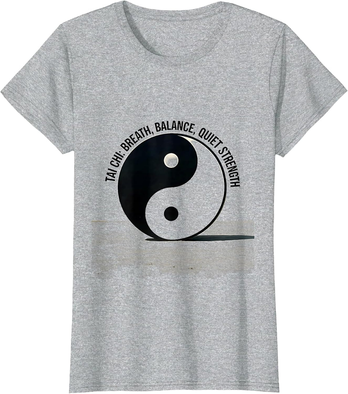 Tai Chi: Breath, Balance, Quiet Strength Martial Arts Gift T-Shirt - Heather Grey