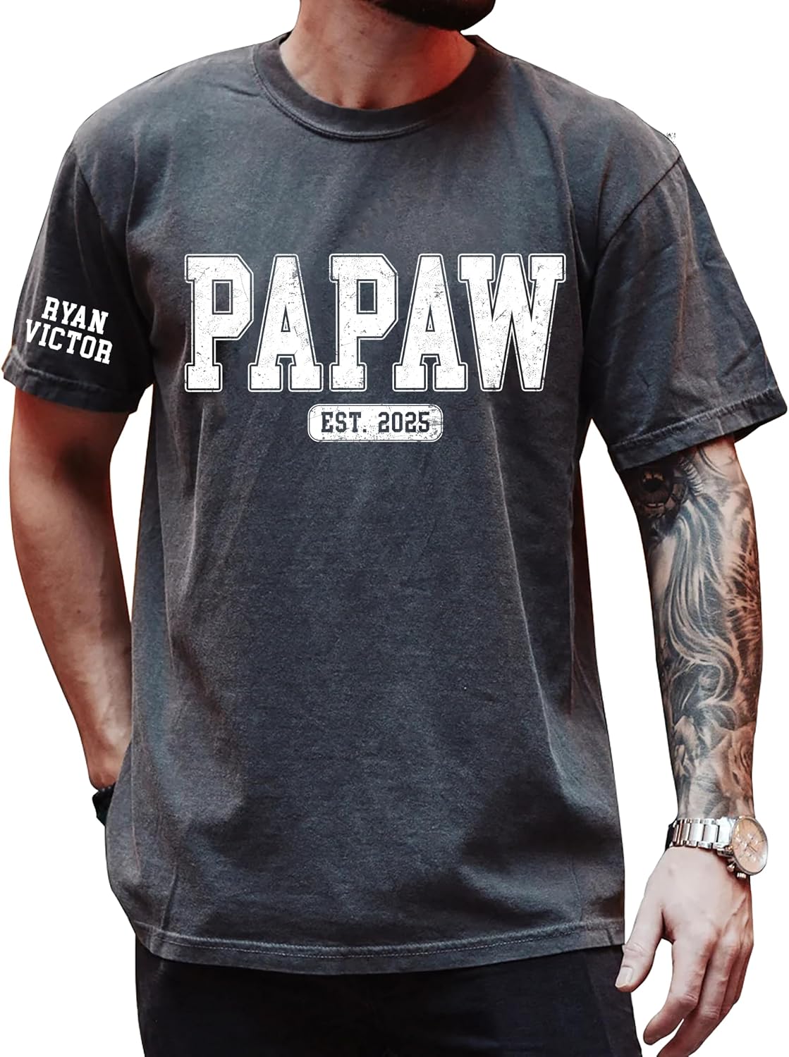 Personalized Dad Shirt, Custom Dad Shirt, Papa Tshirt, Fathers Day Christmas Birthday Gifts for Papa Grandpa - Papaw