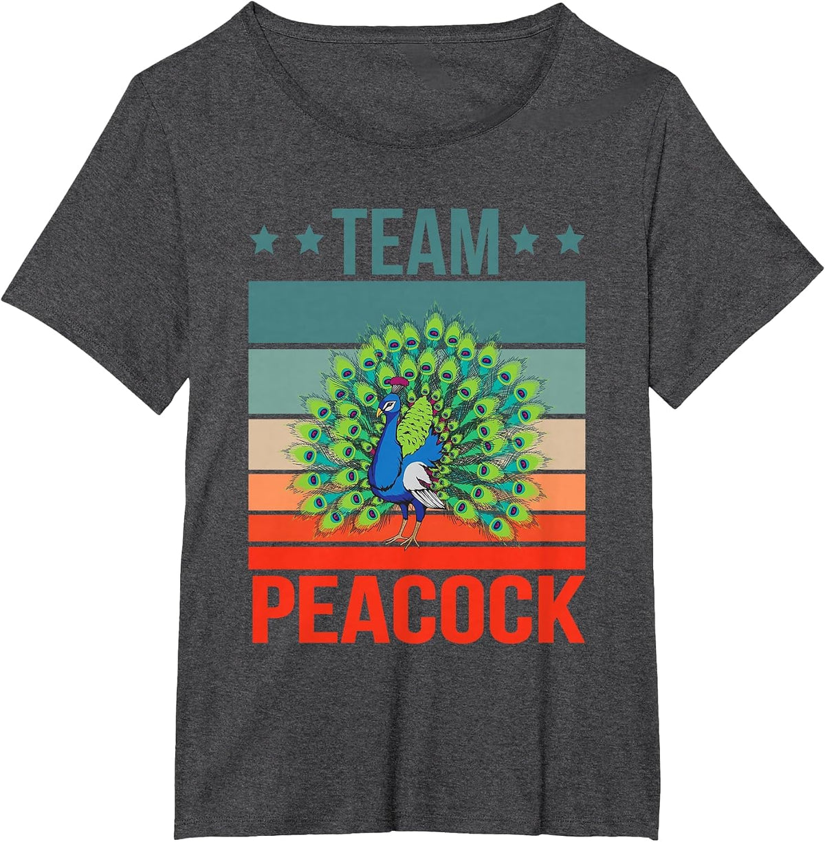 Team Peacock Quote Birdwatching Birding Bird Peacock T-Shirt - Dark Heather Grey
