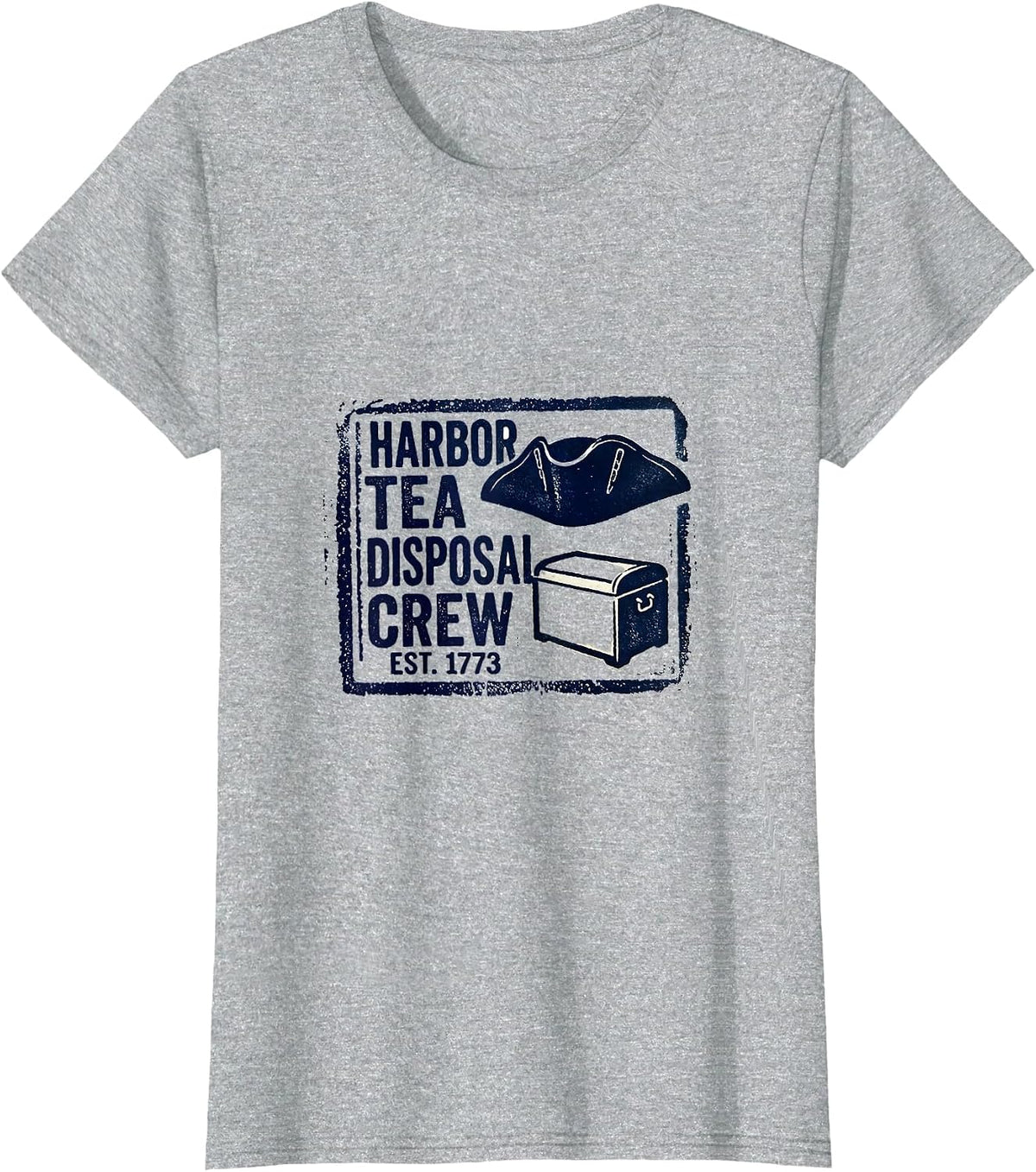 Women's Harbor Tea Disposal Crew Est. 1773 Funny History Teacher 4th T-Shirt - Heather Grey