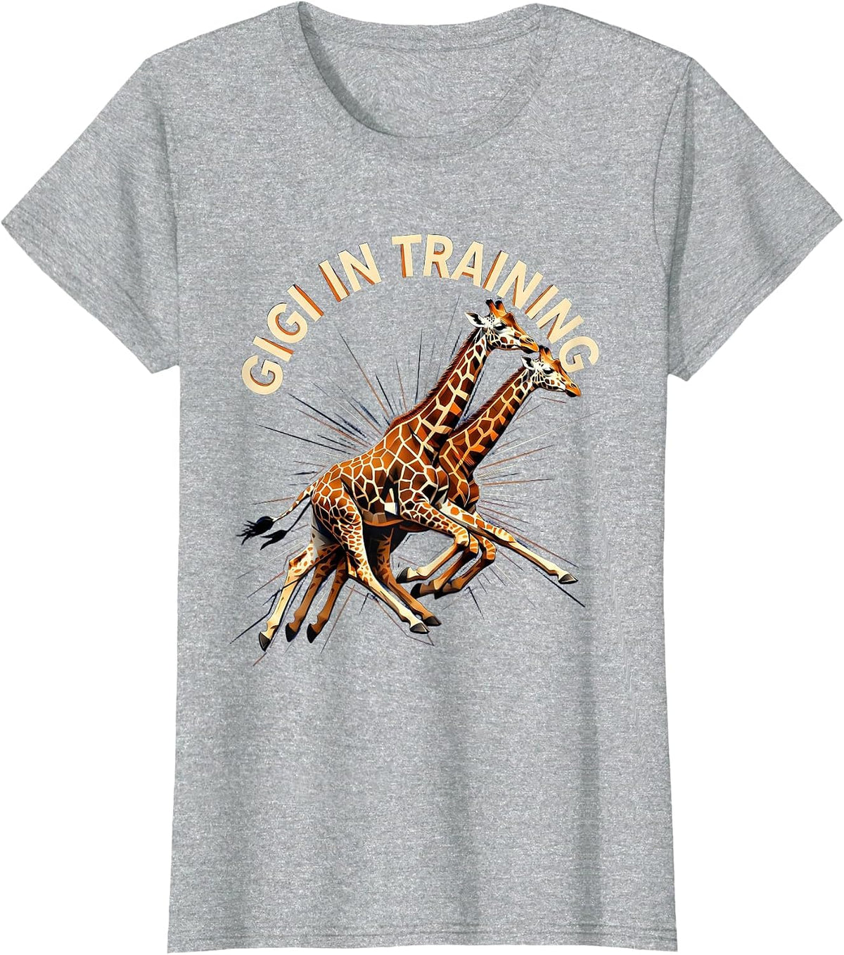 Women's Gigi In Training Grandma To Be Design T-Shirt - Heather Grey