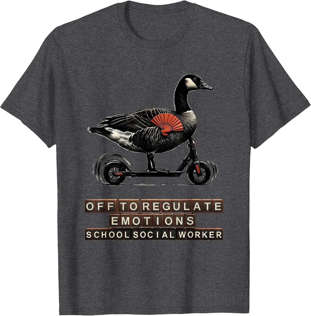 Off to Regulate Emotions School Social Worker T-Shirt - Dark Heather Grey