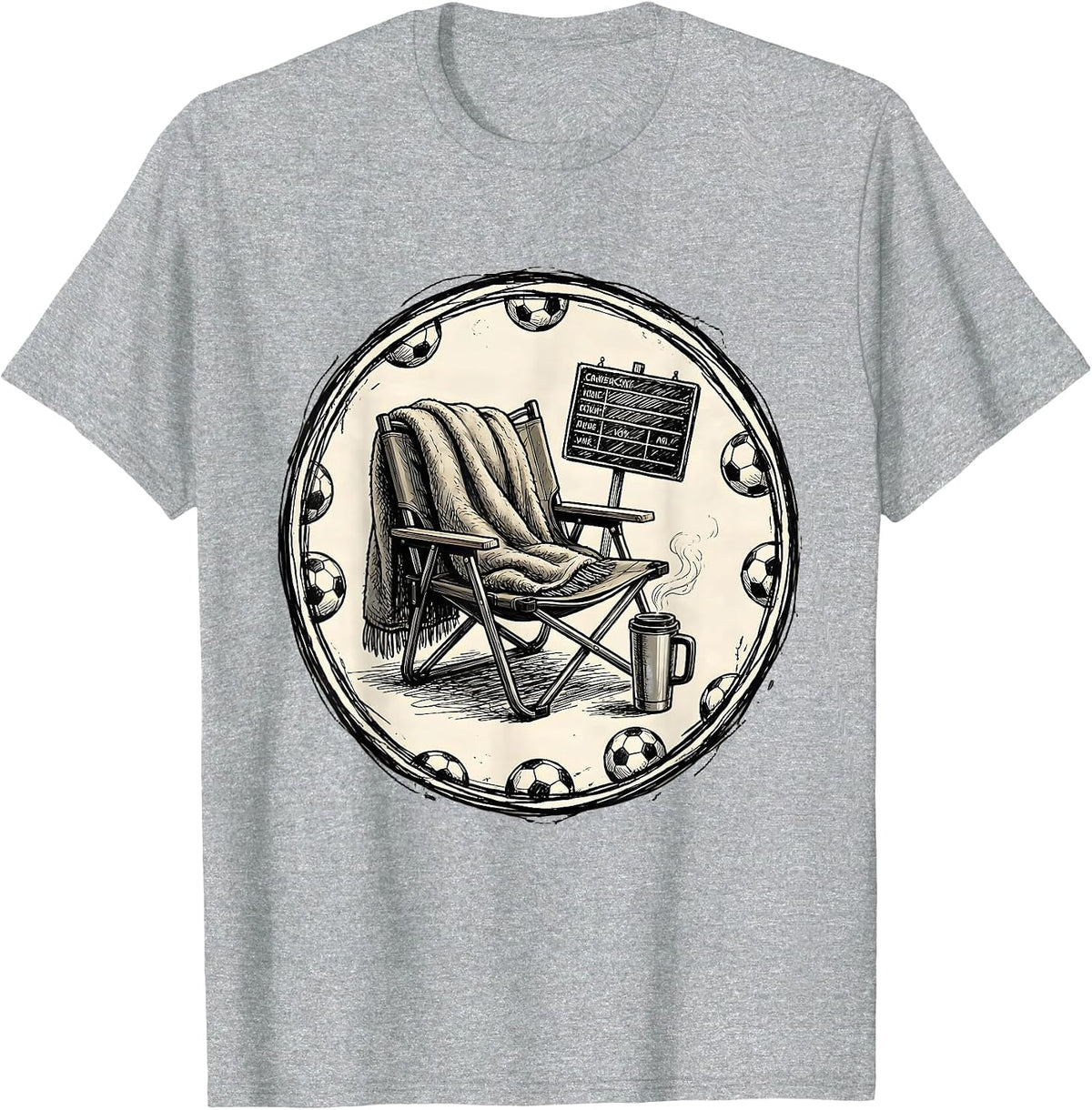Men's Soccer Dad Sideline Scene Graphic T-Shirt - Heather Grey