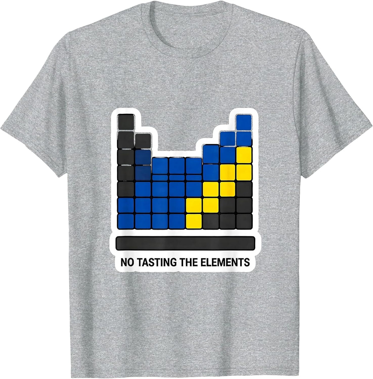 Men's No Tasting The Elements Funny Periodic Table Chemistry T-Shirt - Heather Grey