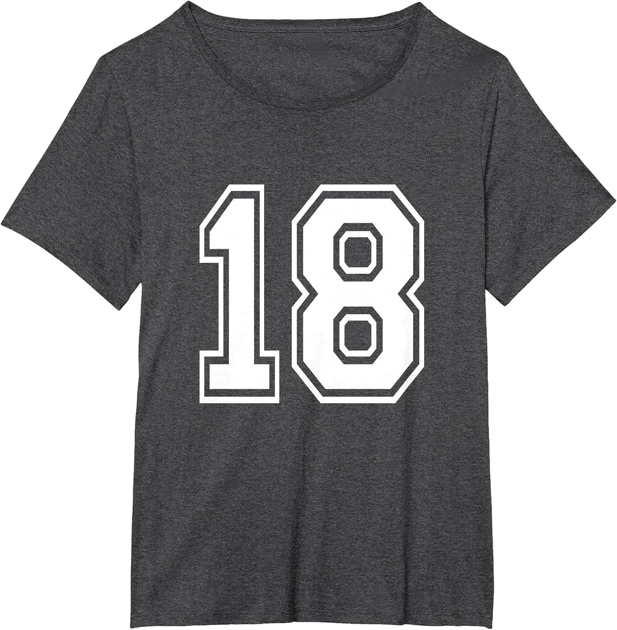Number 18 Varsity Sports Team Jersey 18th Birthday 18 Years T-Shirt - Dark Heather Grey