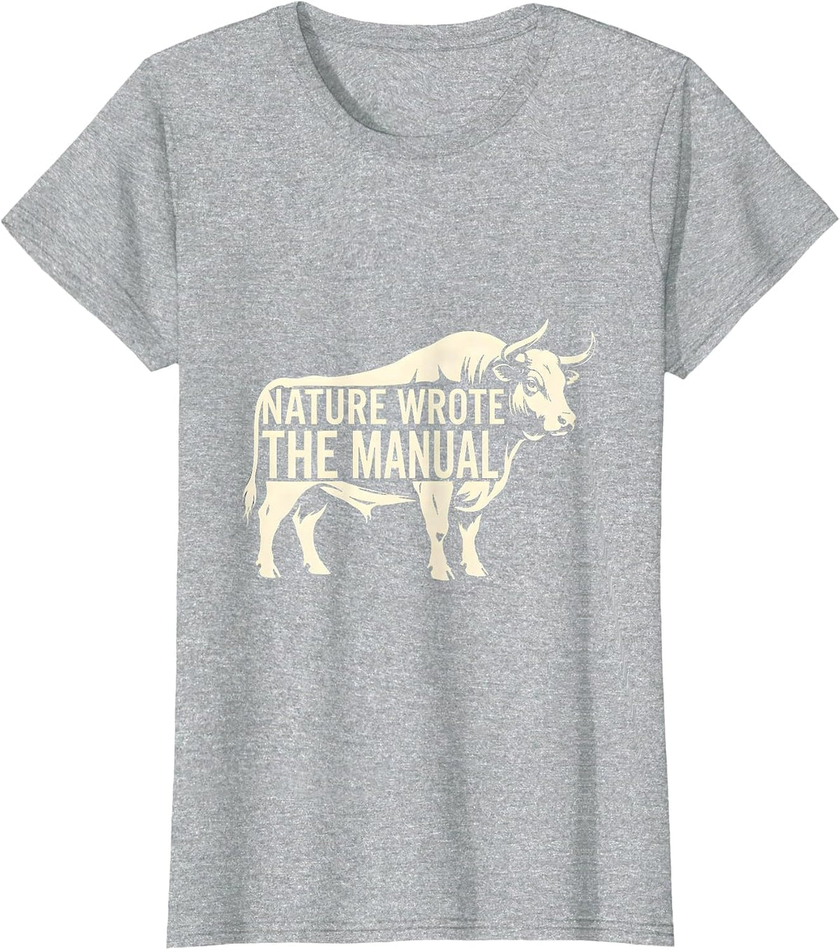 Nature Wrote The Manual Outdoor Design T-Shirt - Heather Grey