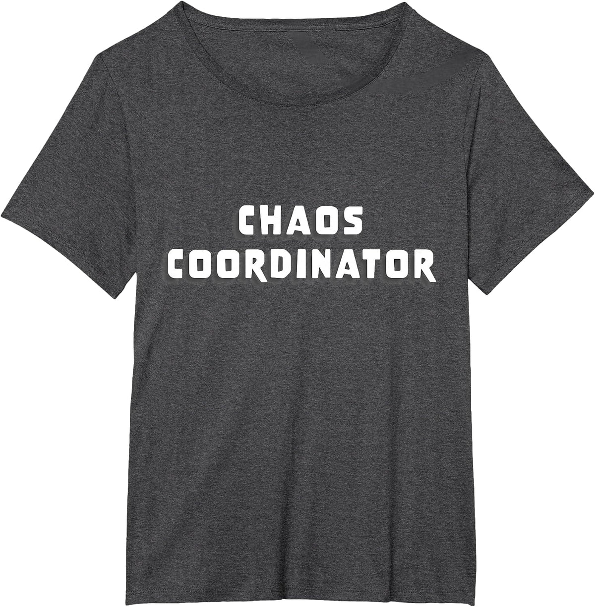 Chaos Coordinator Funny Design T-Shirt - Dark Heather Grey