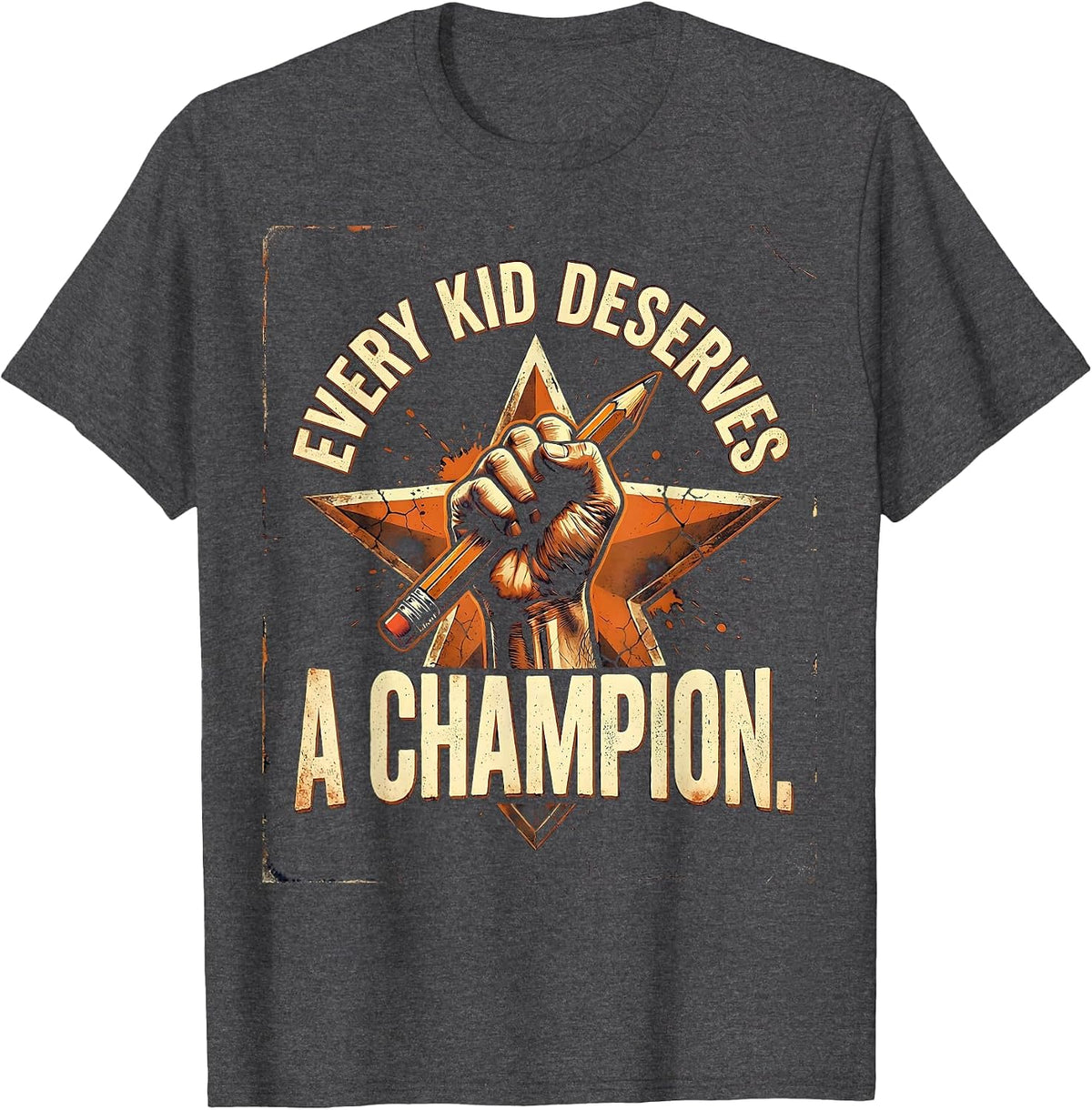 Men's Every Kid Deserves a Champion Sped Teacher T-Shirt - Dark Heather Grey