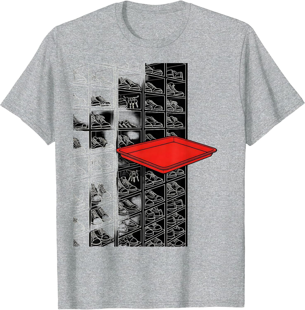 Men's Entryway Cubby Tower Chaos Coordinator Novelty Humor T-Shirt - Heather Grey