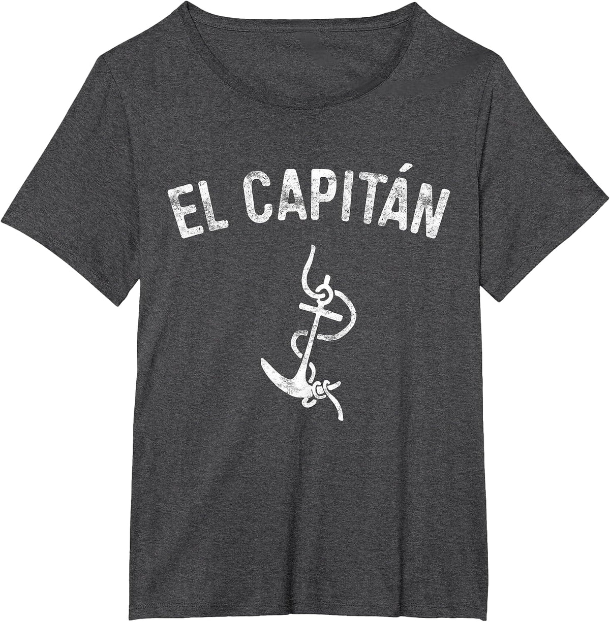 El Capitan Shirt Men Women Anchor Boat Captain Skipper T-Shirt - Dark Heather Grey