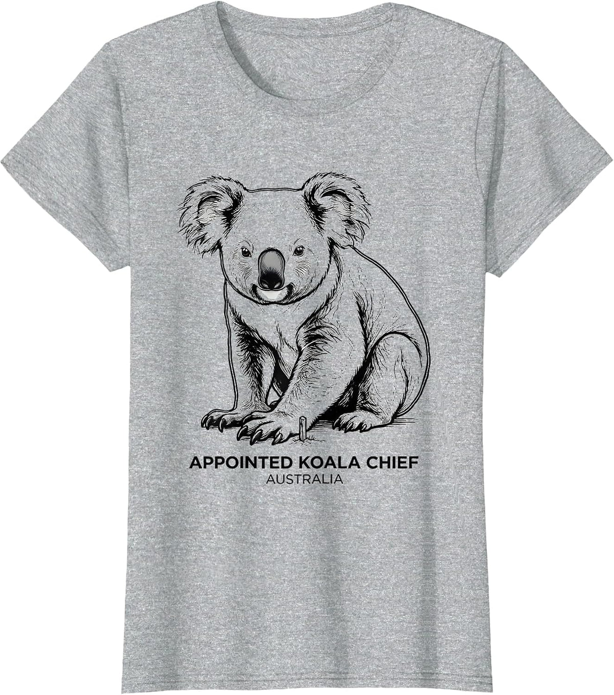 Appointed Koala Chief Australia Koala Lover National Pride T-Shirt - Heather Grey