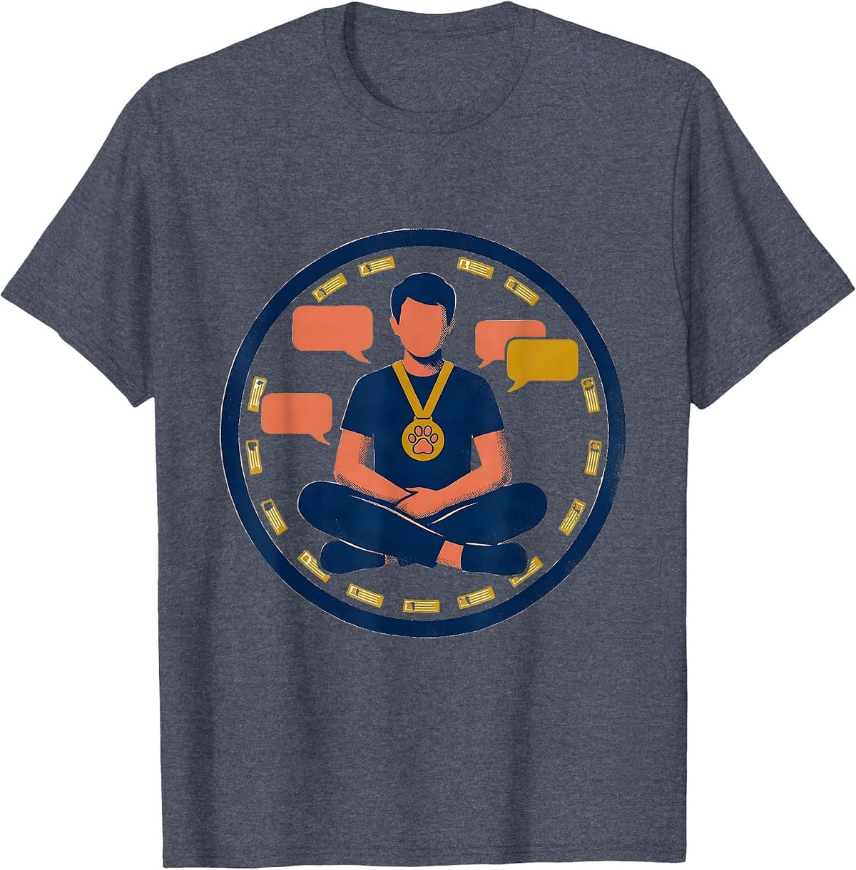 Sealed Emotional Support Human Mental Health Counselor Gift T-Shirt - Heather Blue