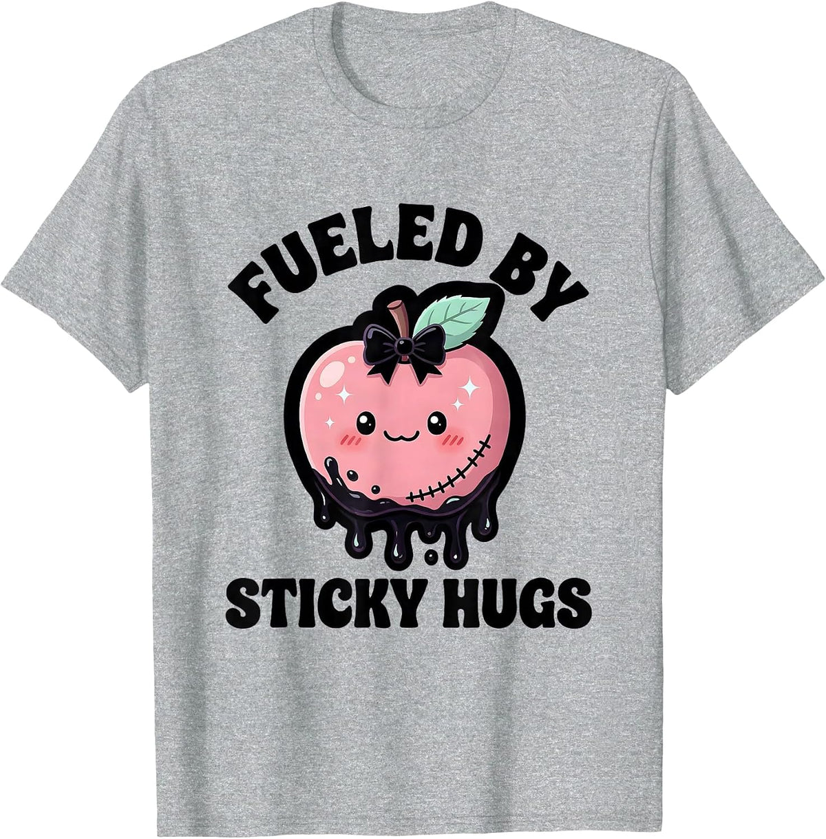 Men's Fueled by Sticky Hugs First Grade Teacher T-Shirt - Heather Grey