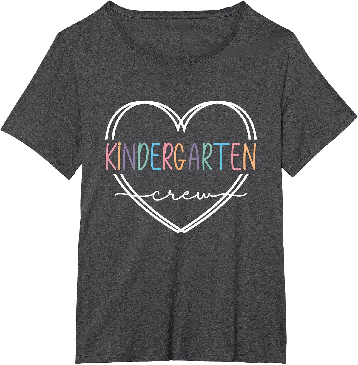 Kindergarten Crew Kinder Crew Teacher Squad Team Preschool T-Shirt - Dark Heather Grey