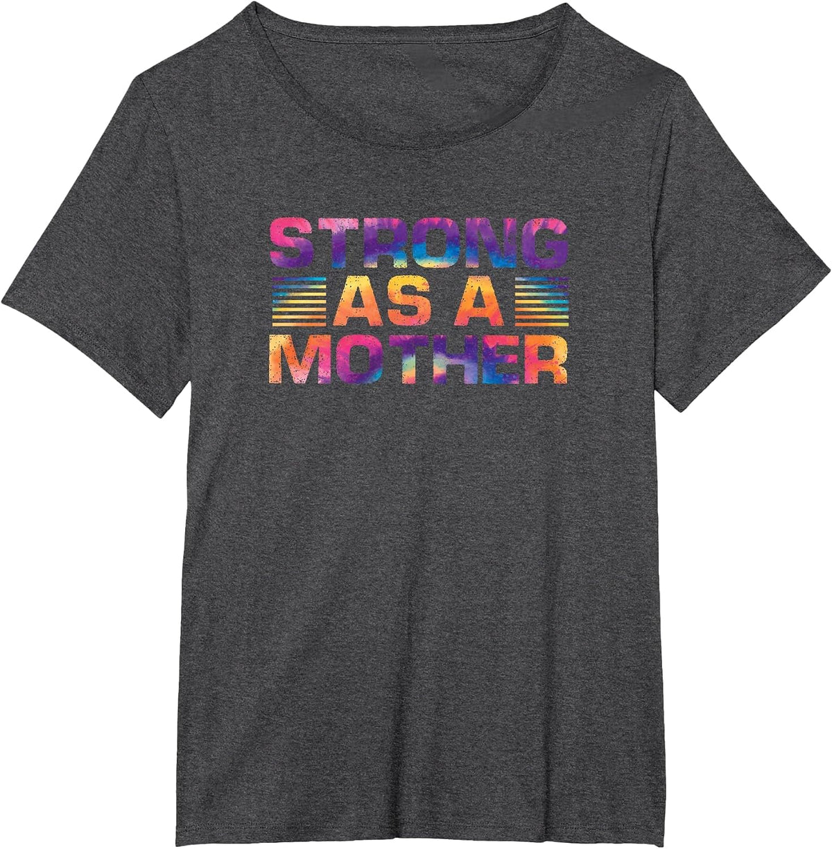 Strong As A Mother Strong Like Mom Mothers Day Workout Mom T-Shirt - Dark Heather Grey