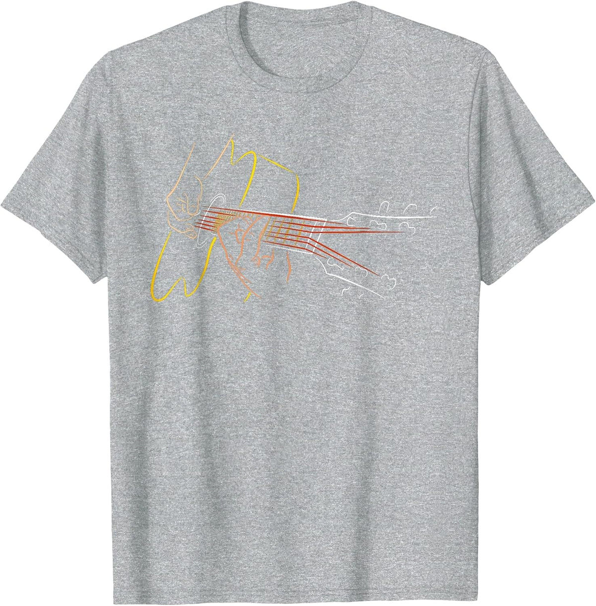 Acoustic Guitar Player Tshirt Great Guitarist or Band T-Shirt - Heather Grey