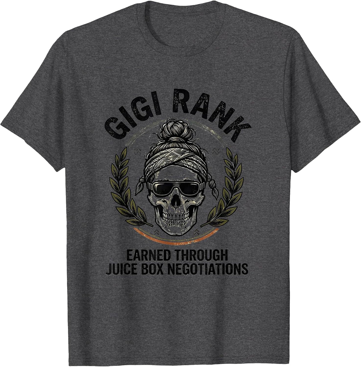 Gigi Rank, Earned Through Juice Box Negotiations Vintage T-Shirt - Dark Heather Grey