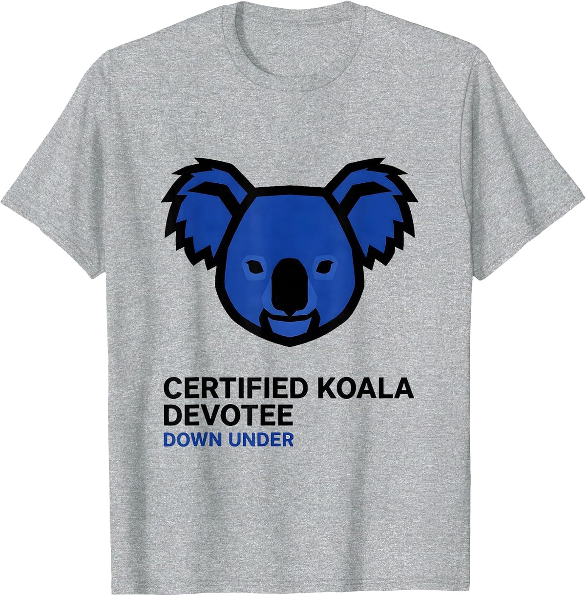 Men's Certified Koala Devotee Down Under Australian Wildlife T-Shirt - Heather Grey