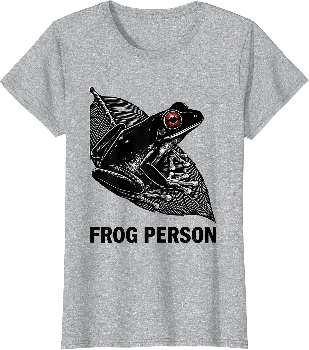 Frog Person Funny Frog Lover Tree Frog Amphibian Humor T-Shirt - Heather Grey