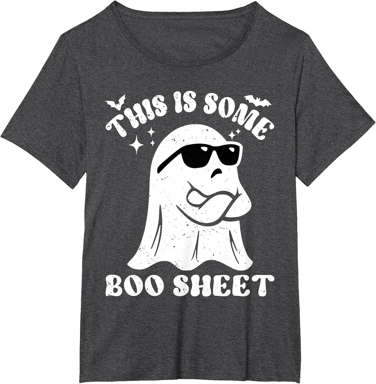 Funny Halloween Boo Ghost Sunglasses This is Some Boo Sheet T-Shirt - Dark Heather Grey