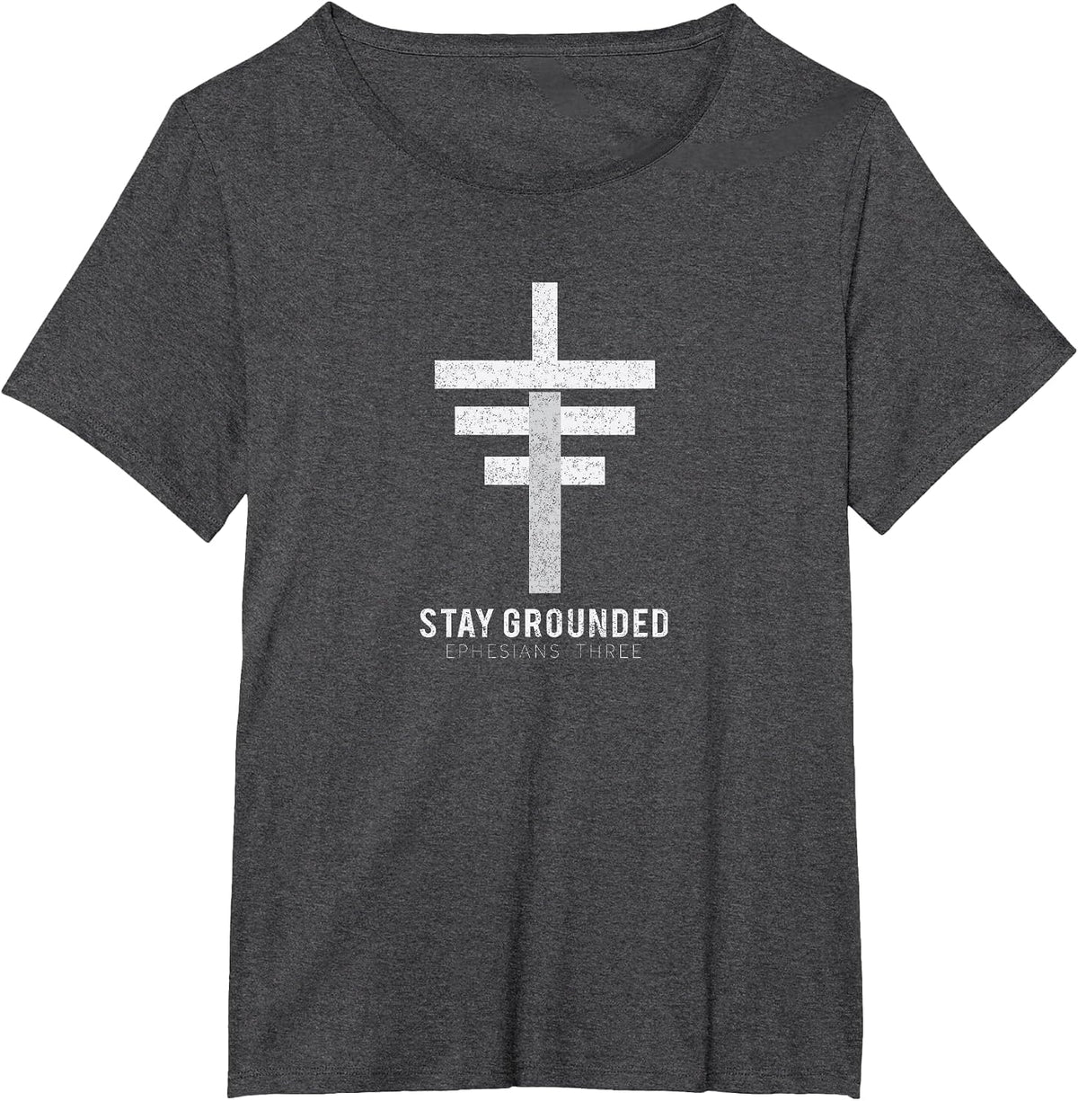 Stay Grounded - Christian Ephesians 3 - Electrician Graphic T-Shirt - Dark Heather Grey