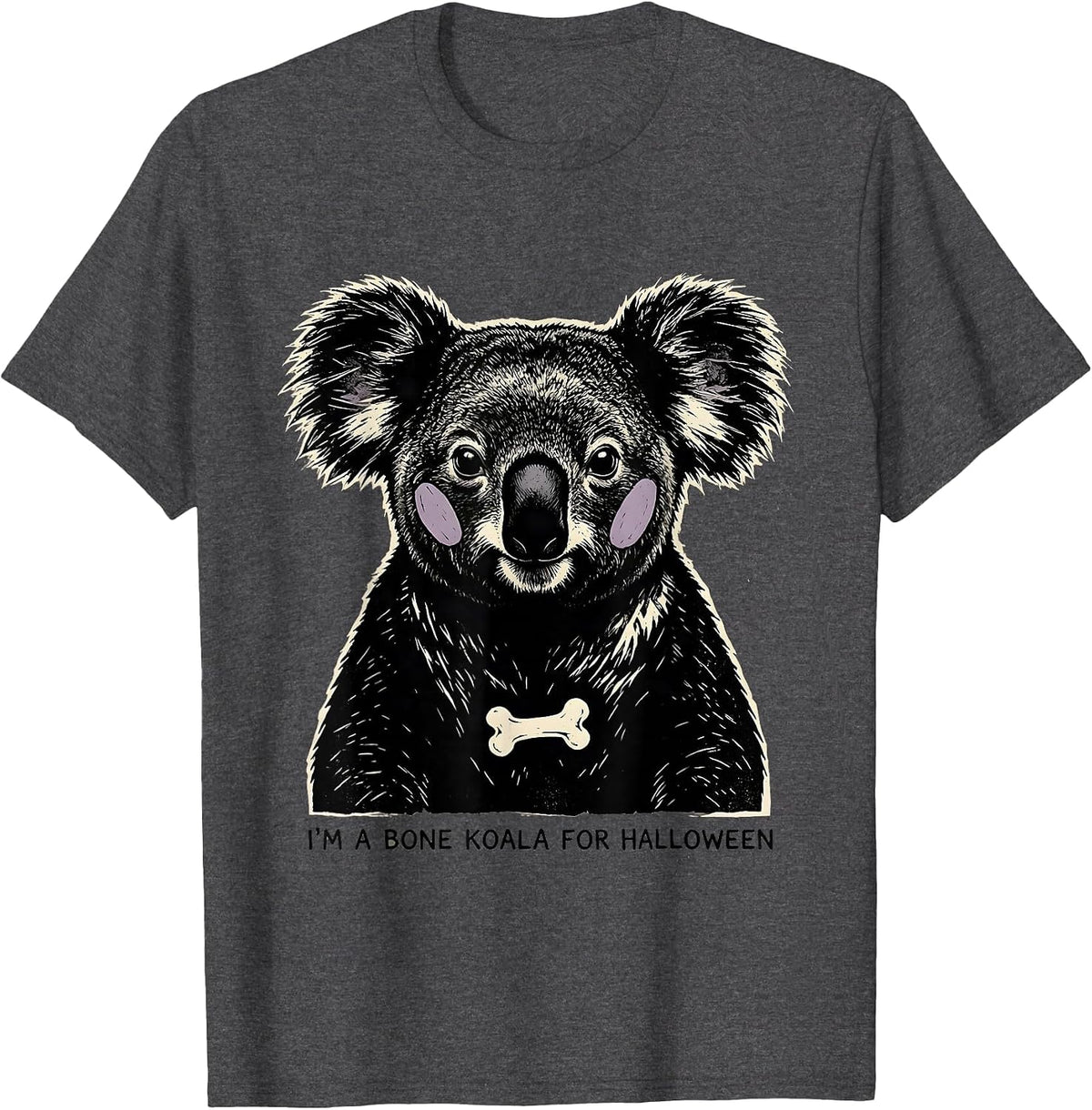 I'm A Bone Koala For Halloween Kawaii Pastel-Goth Halloween T-Shirt - Dark Heather Grey