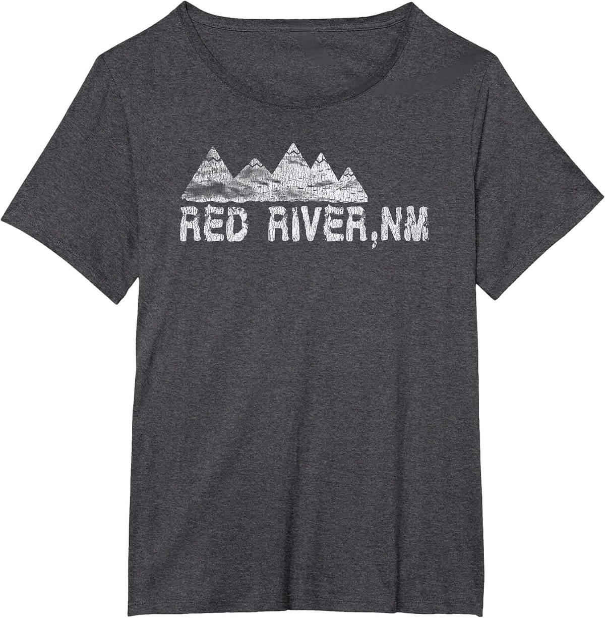Trendy Grunge Red River NM Mountains Ski Town T-Shirt T-Shirt - Dark Heather Grey