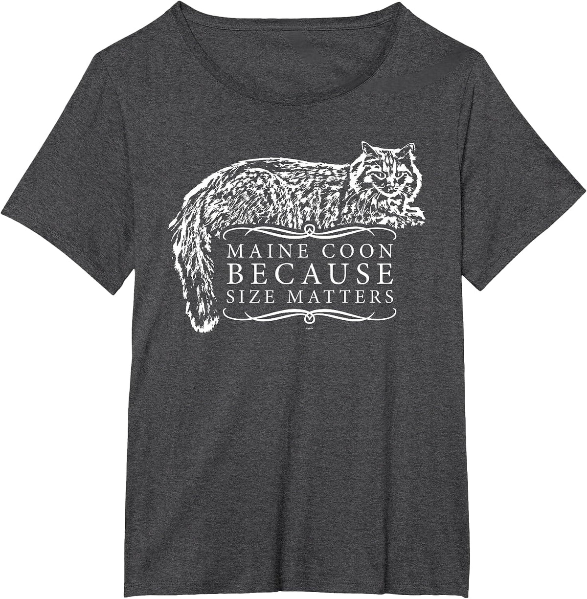 Maine Coon Because Size Matters t-Shirt T-Shirt - Dark Heather Grey