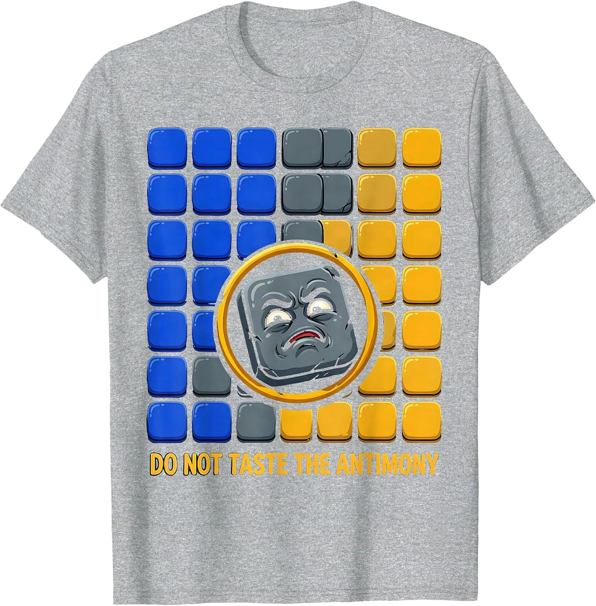 Men's Do Not Taste The Antimony Funny Periodic Table Chemistry T-Shirt - Heather Grey