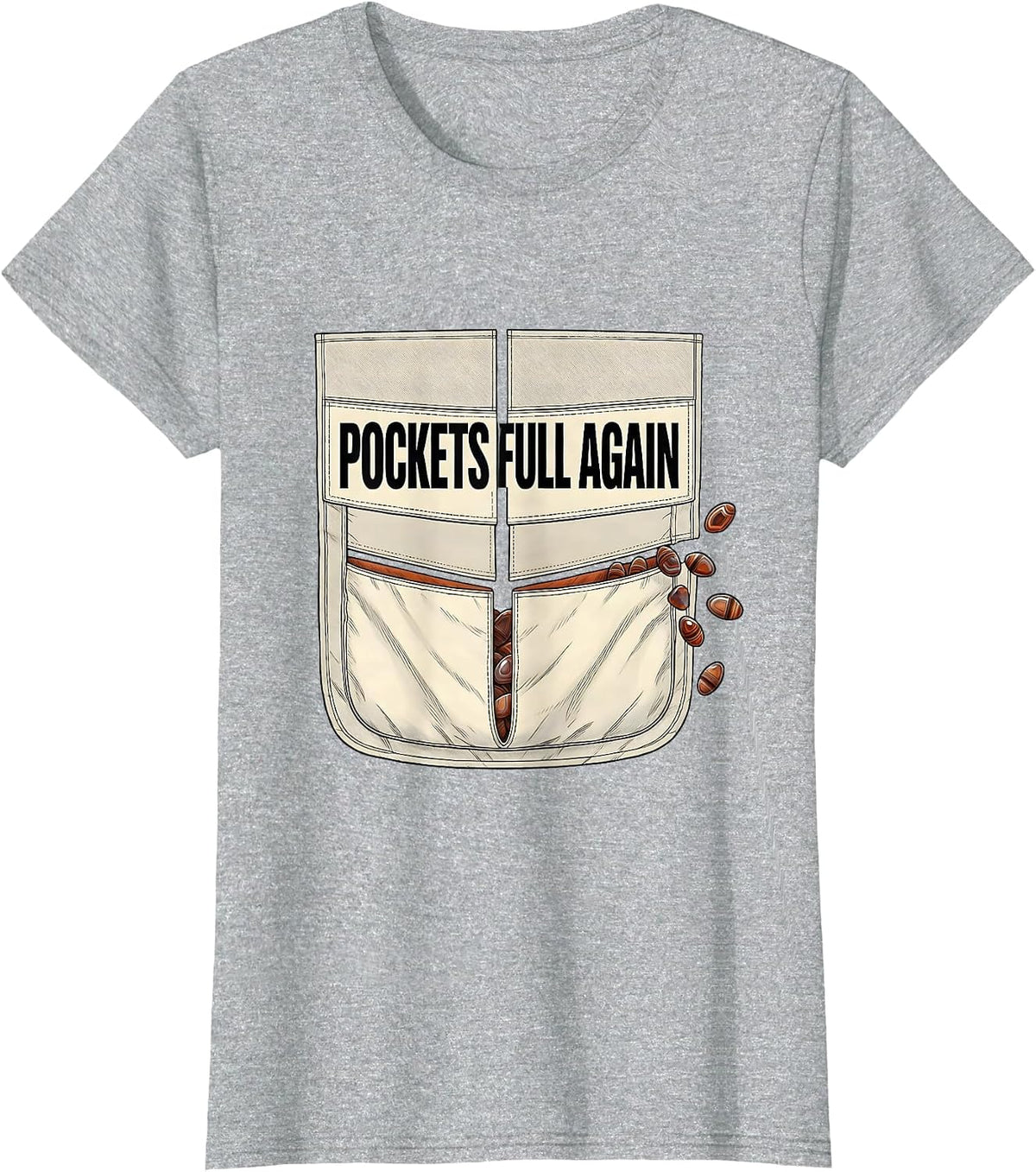 Pockets Full Again Funny Rock Collector Geode Hunter Geology T-Shirt - Heather Grey