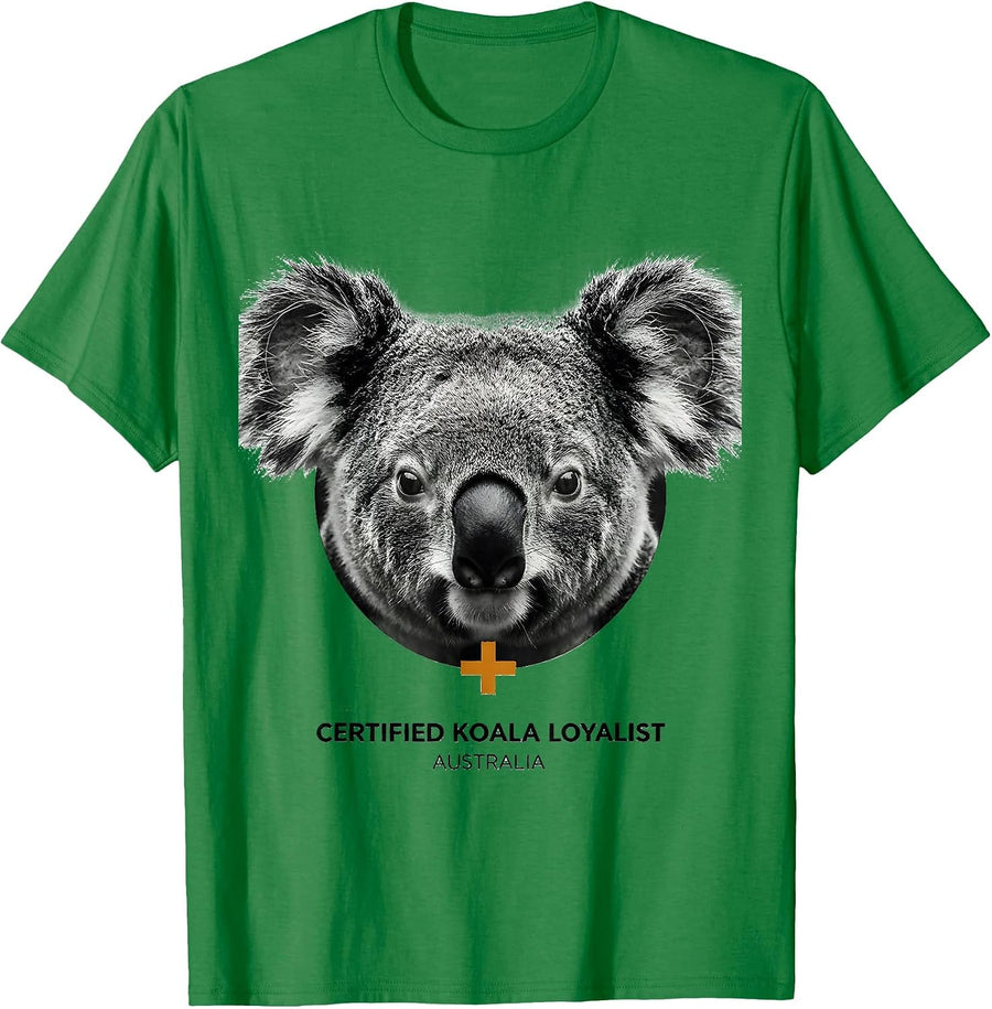 Men's Certified Koala Loyalist Australia National Pride Souvenir T-Shirt - Kelly Green