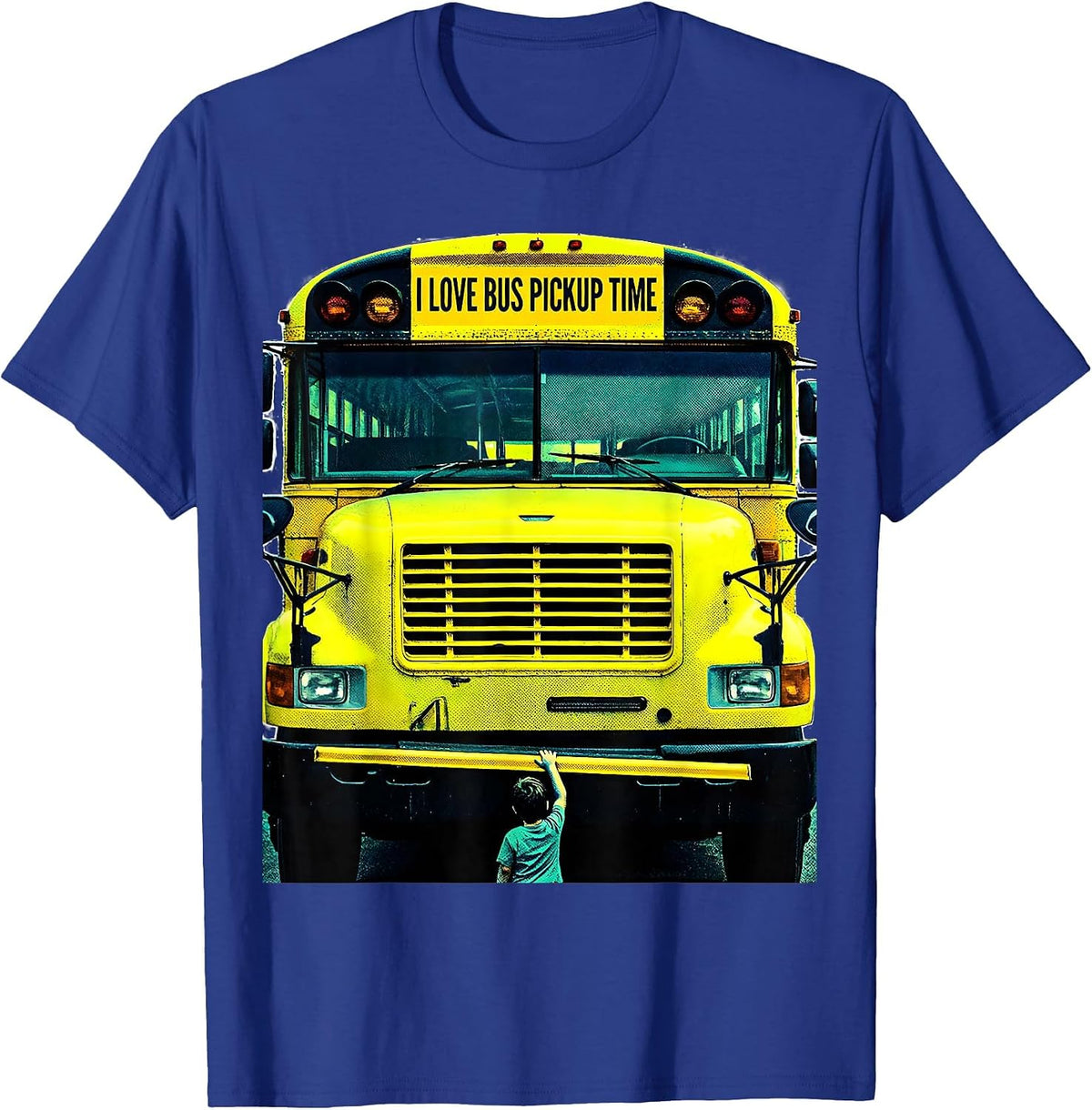Men's I Love Bus Pickup Time Funny School Bus Driver Gift T-Shirt - Royal Blue